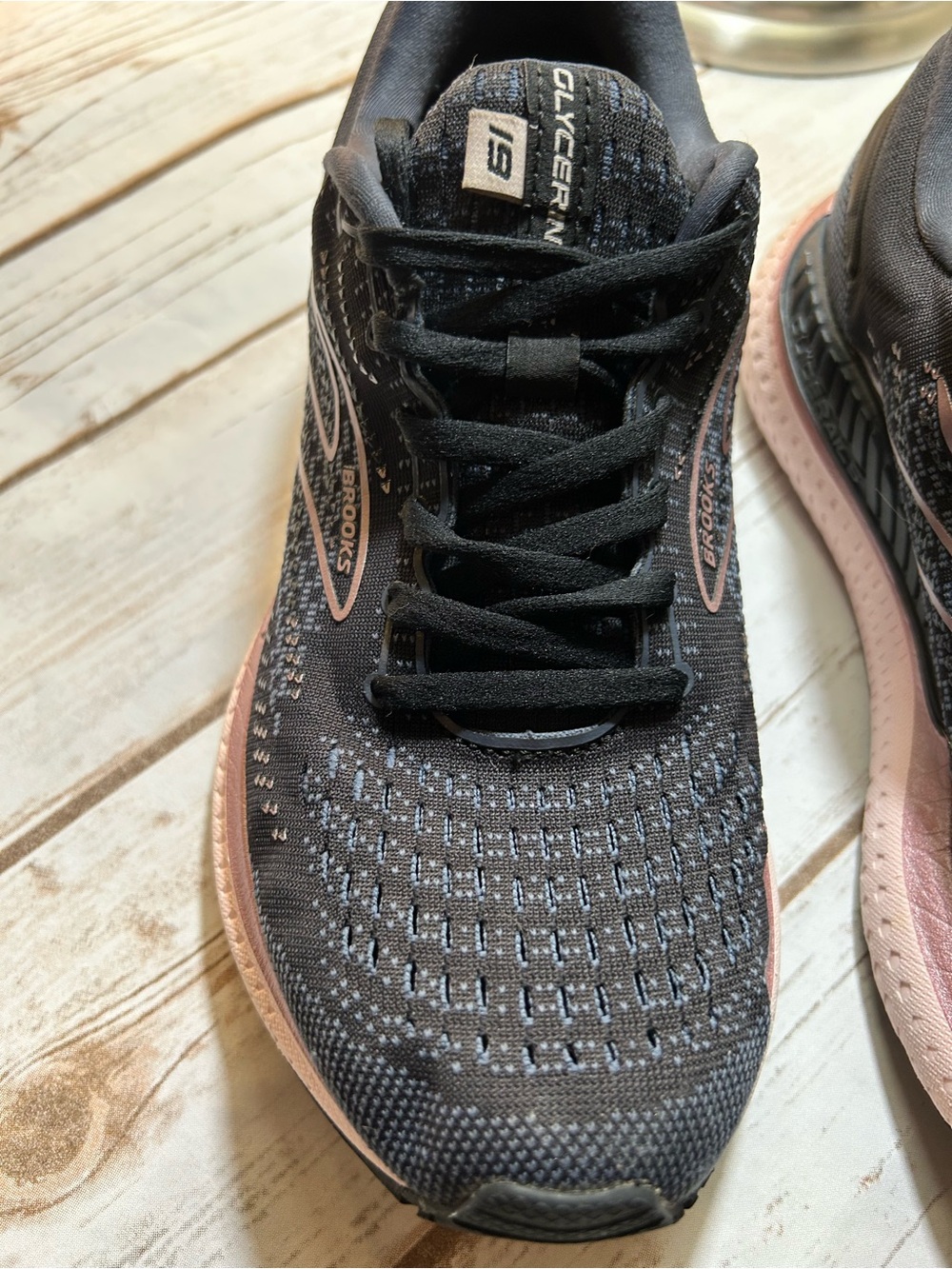 Brooks Glycerin GTS 19 Black and Pink Shoes Running Jogging  Walking - Picture 7 of 9